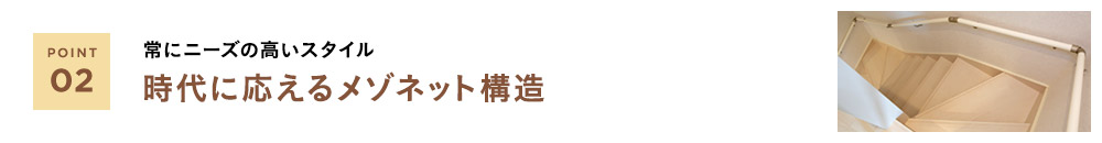 時代に応えるメゾネット構造