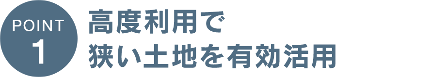 高度利用で狭い土地を有効活用